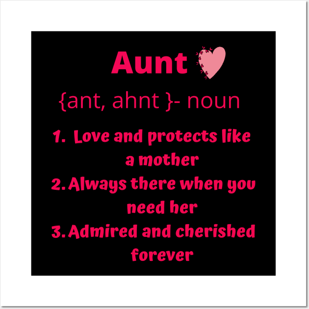 Gift to Aunt, Aunt Definition Wall Art by hippyhappy